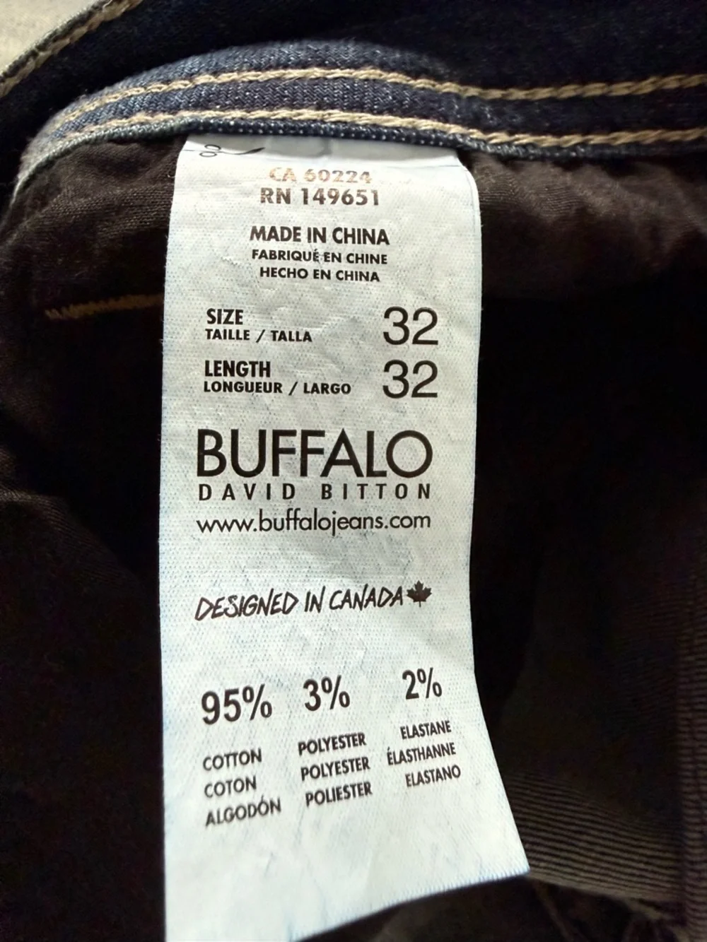 Buffalo David Bitton Men’s Six-x Straight Stretch Jeans 32x32 - Picture 9 of 13
